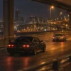 1990年代後半の雰囲気を感じる夜の都市高速と国産スポーツカー